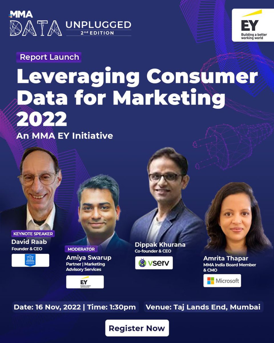 Vserv's tweet photo. 5 days to the launch of MMA-EY report on consumer #data at 2nd edition of #DataUnplugged

#Vserv #MMA
@DippakKhurana @varunpapneja @MMA_APAC https://t.co/K0jJ09GdGm