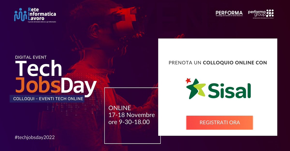 Reteinformatica's tweet image. Al #techjobsday2022 incontra @sisal_corporate. Tra i profili ricercati✅#Software #developer  ✅Architecture Discipline Leader✅#Middleware Expert ✅#Mobile App Discipline Leader✅IT Security Discipline Leader 
Prenota un colloquio bit.ly/31uOl5P

#ICT #ITsecurity #Jobs