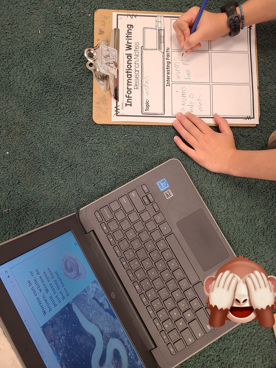 Gr3s were so motivated to research about worms as we begin an inquiry into soil. They are learning about how to care for the class worm bin. #inquiry #elementary #science