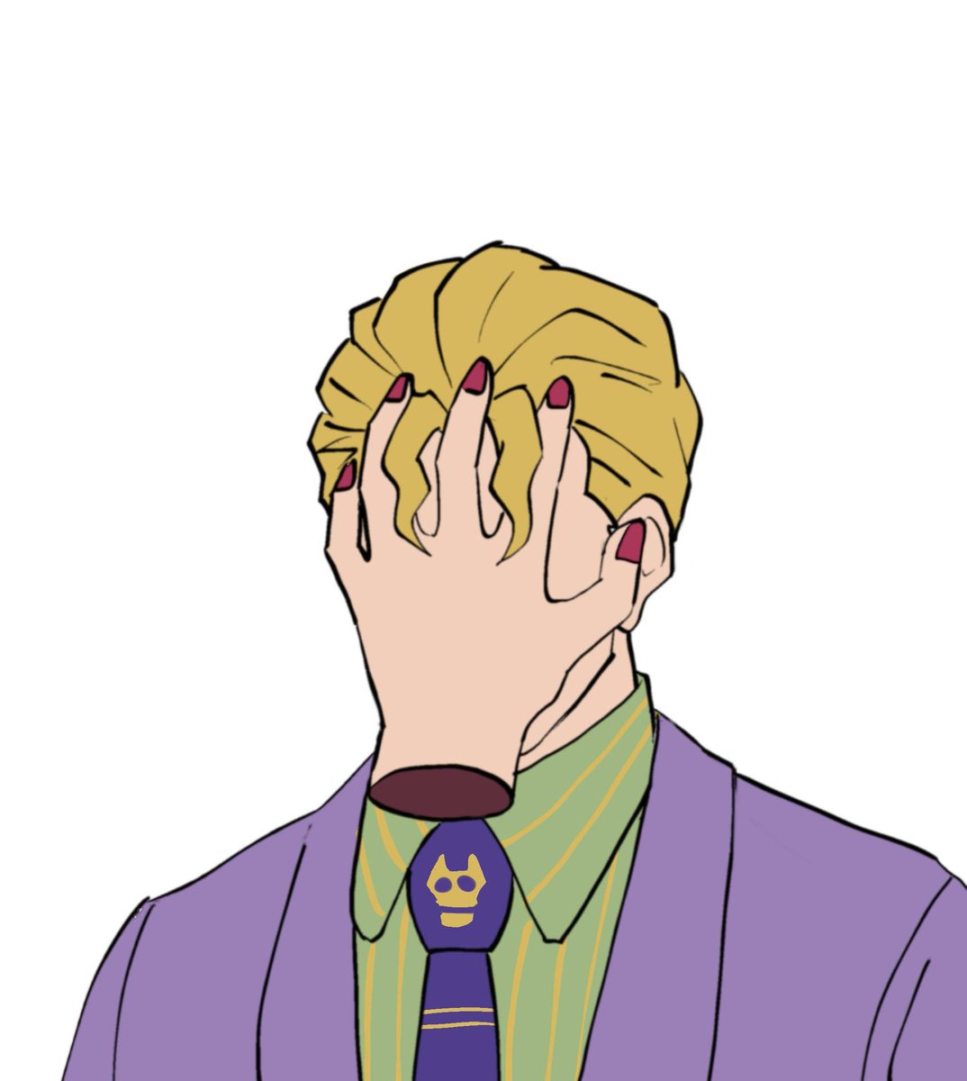 kira yoshikage disembodied limb 1boy necktie blonde hair formal suit male focus  illustration images