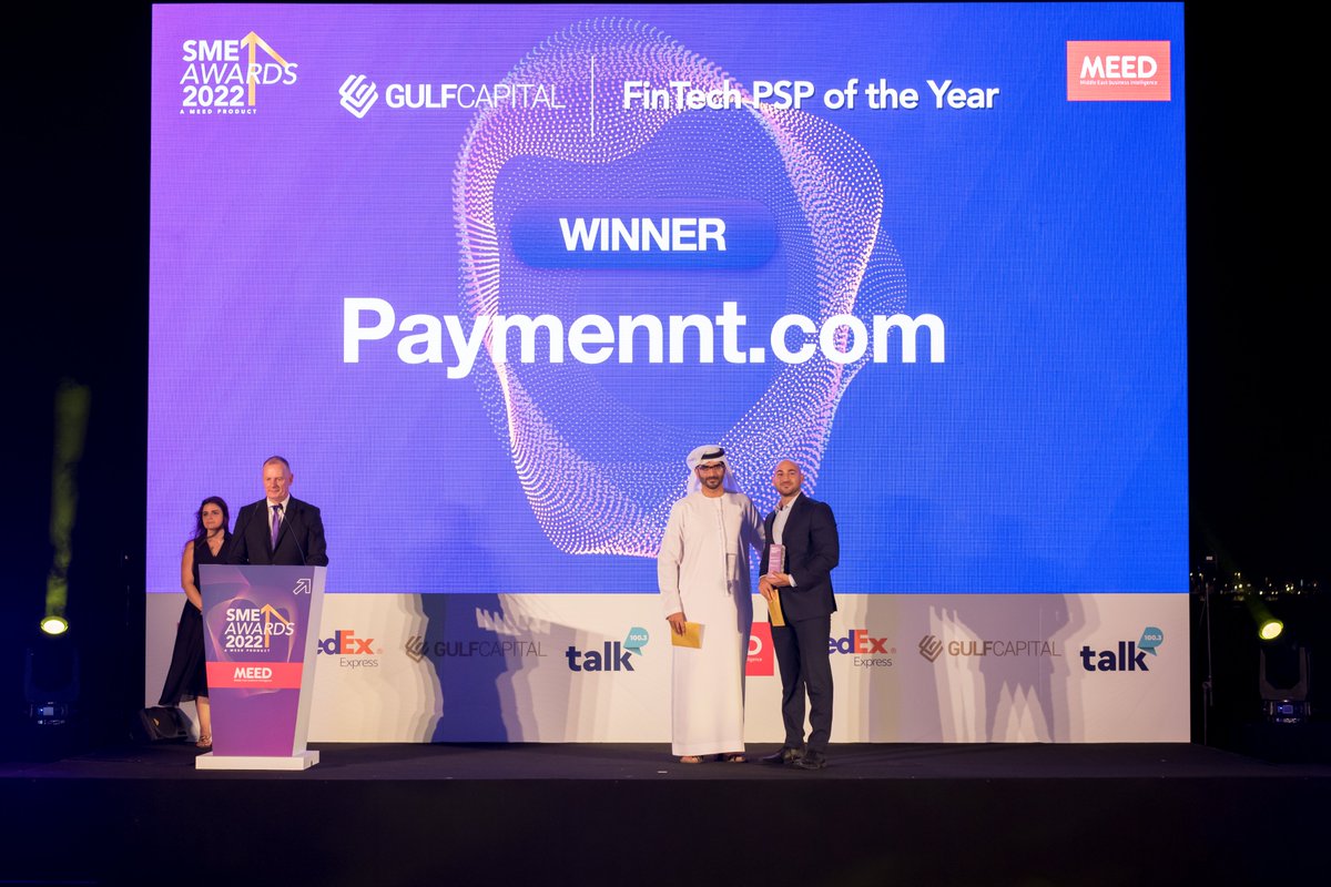 Paymennt.com wins Fintech PSP of the Year at the Gulf Capital SME Awards. 
Read more about it  paymennt.com/en/blog/articl…

#SMEAwards 
#SMEwinner
#SMEA2022 
#Dubai