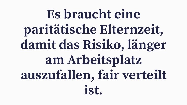 Elternzeit_CH's tweet photo. ✅ Paritätische #Elternzeit - für Gleichstellung in Beruf und Familie! https://t.co/0gtkO0XPTt https://t.co/lQ6tU6vgjB