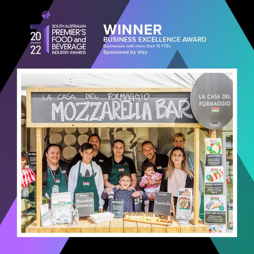 In operation for over 34 years, La Casa Del Formaggio is a market leader and deserving winner of the 2022 Business Excellence Award (>15FTEs). #SAFoodAwards #FoodSouthAus