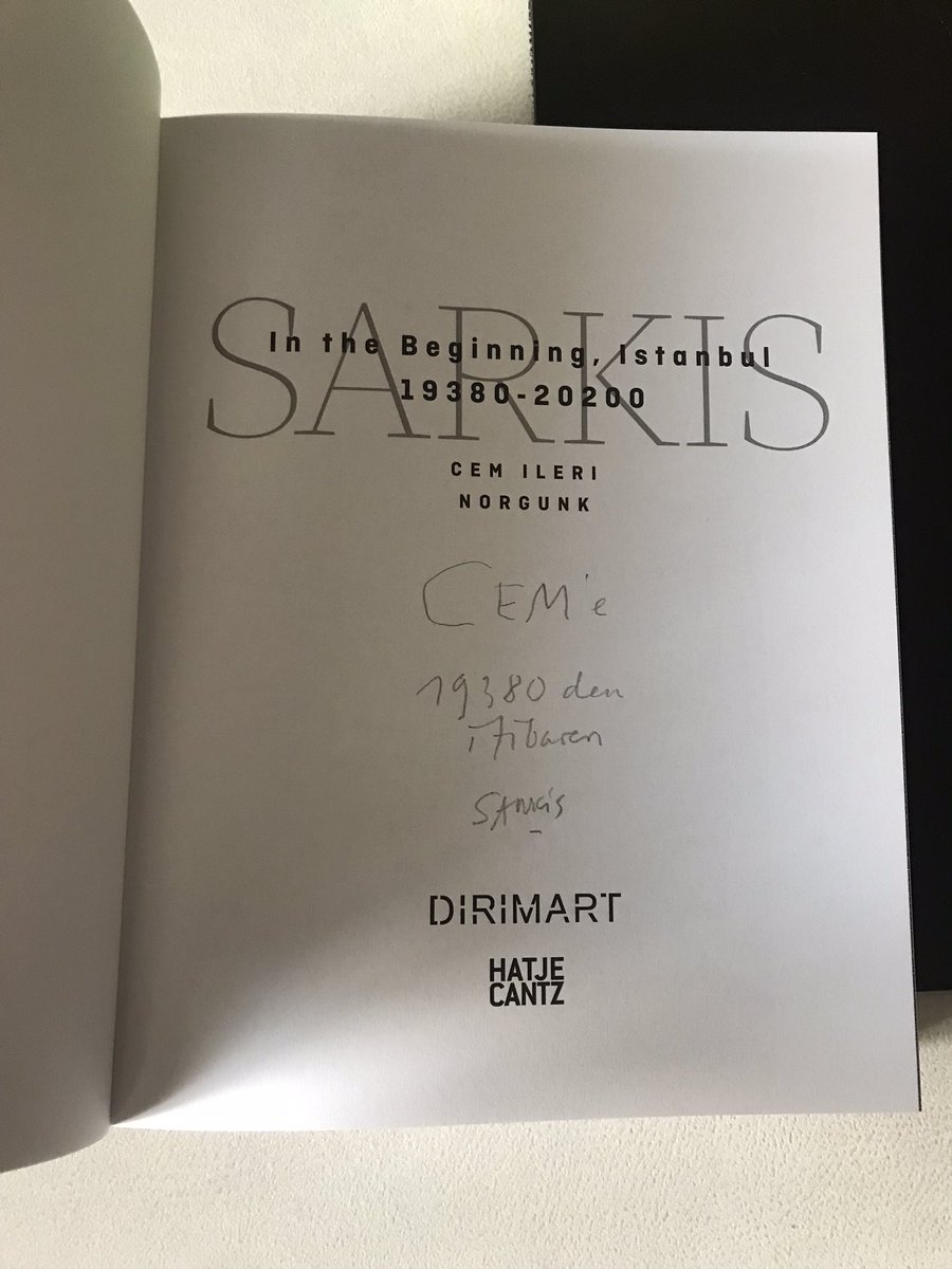 cemileri's tweet photo. “Sarkis / Başlangıçta, İstanbul 19380-20200” kitabımızın İngilizcesi      @HatjeCantz tarafından yayınlandı. Tüm @DIRIMART ekibine, @HazerOzil’e, çevirmenimiz Vanina Kutelas’a, @NorgunkYayla ve Bülent Erkmen’e sonsuz teşekkürler 🙏🙏🙏😍😍😍 https://t.co/7UATj0Dspo