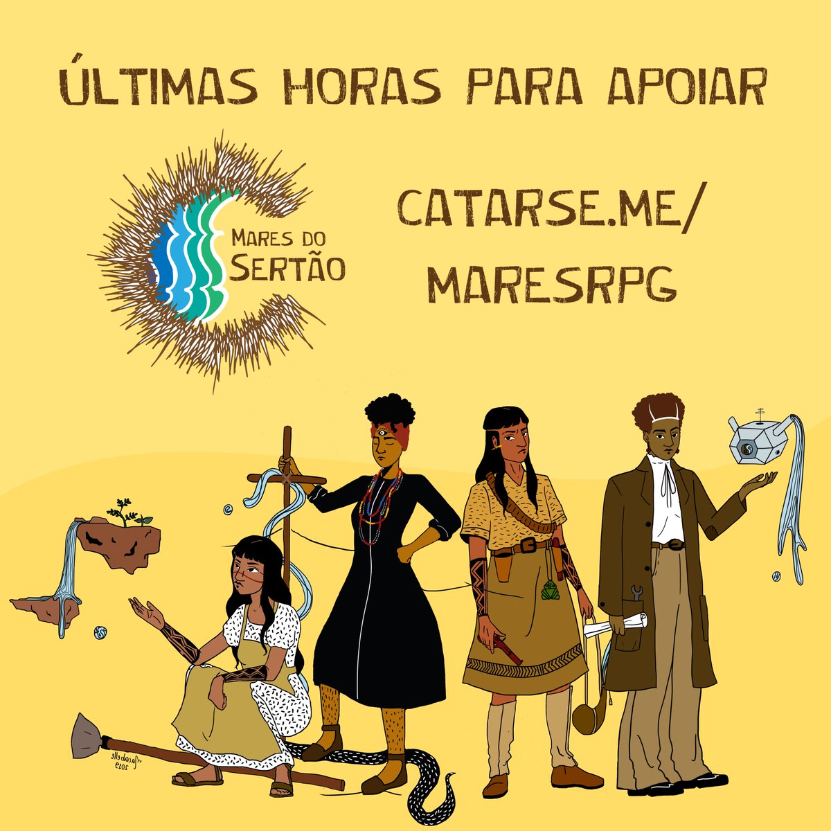 cajuartstudio's tweet image. Mares do Sertão já foi financiado. Será jogo, manifesto e revolução. Será que conseguiremos bater mais uma meta até a nossa conclusão? 

A campanha do nosso RPG Mares do Sertão vai até amanhã! Então corre lá e vai apoiar!

Financie em catarse.me/maresrpg