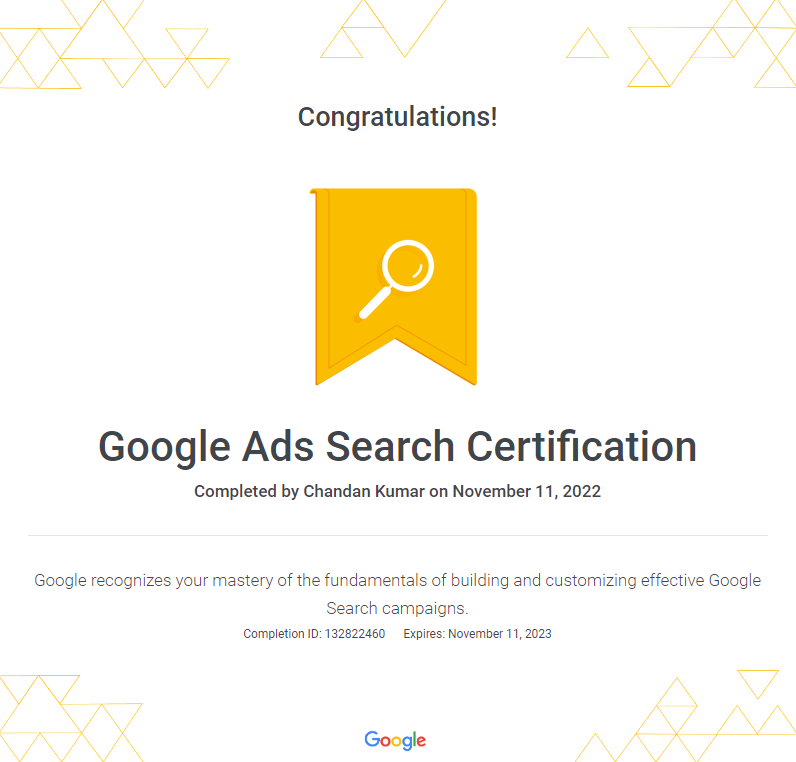 globalinfoedge's tweet photo. Google Ads Search Certification https://t.co/SKVq2OfiAw 

#certification #googleads #GooglePPCAds #GlobalInfEdge #Google #GoogleAds #Adwords https://t.co/iRaUEnT93C