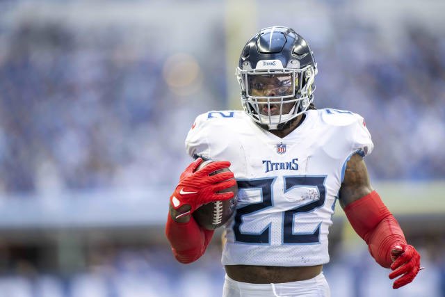 GloryDaySports's tweet photo. Derrick Henry only needs 10,688 rushing yards against the Denver Broncos this Sunday to eclipse Emmitt Smith’s current All-Time Rushing Record. #Titans https://t.co/UwmLL8fs7t