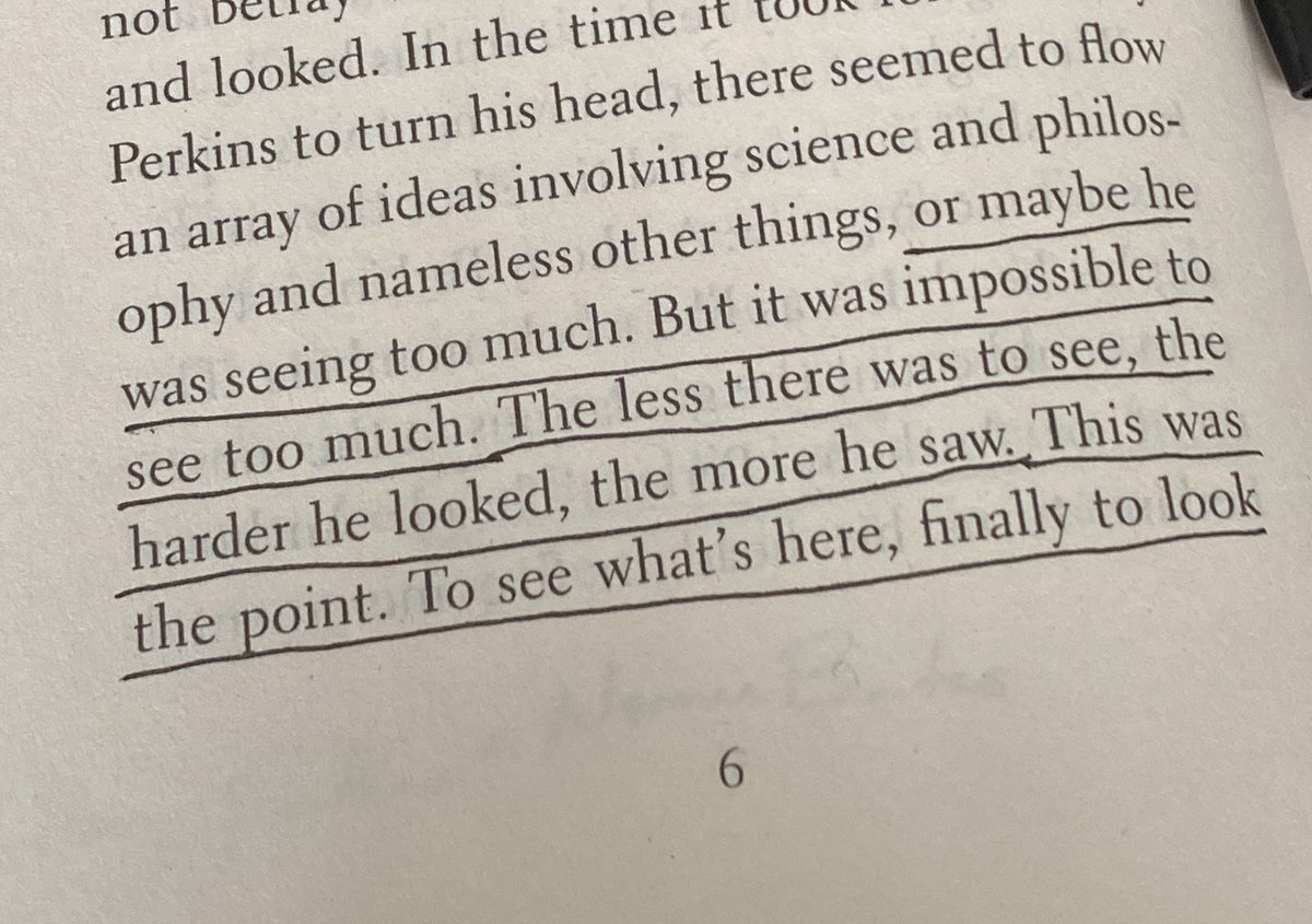 Currently reading (and loving) Don Delilo’s ‘Point Omega’, and this quote particularly stuck out to me as I delve ever deeper down the Joycean/Becketian rabbit holes over the next few months… “The less there was to see, the harder he looked, the more he saw” #ModernistStudies