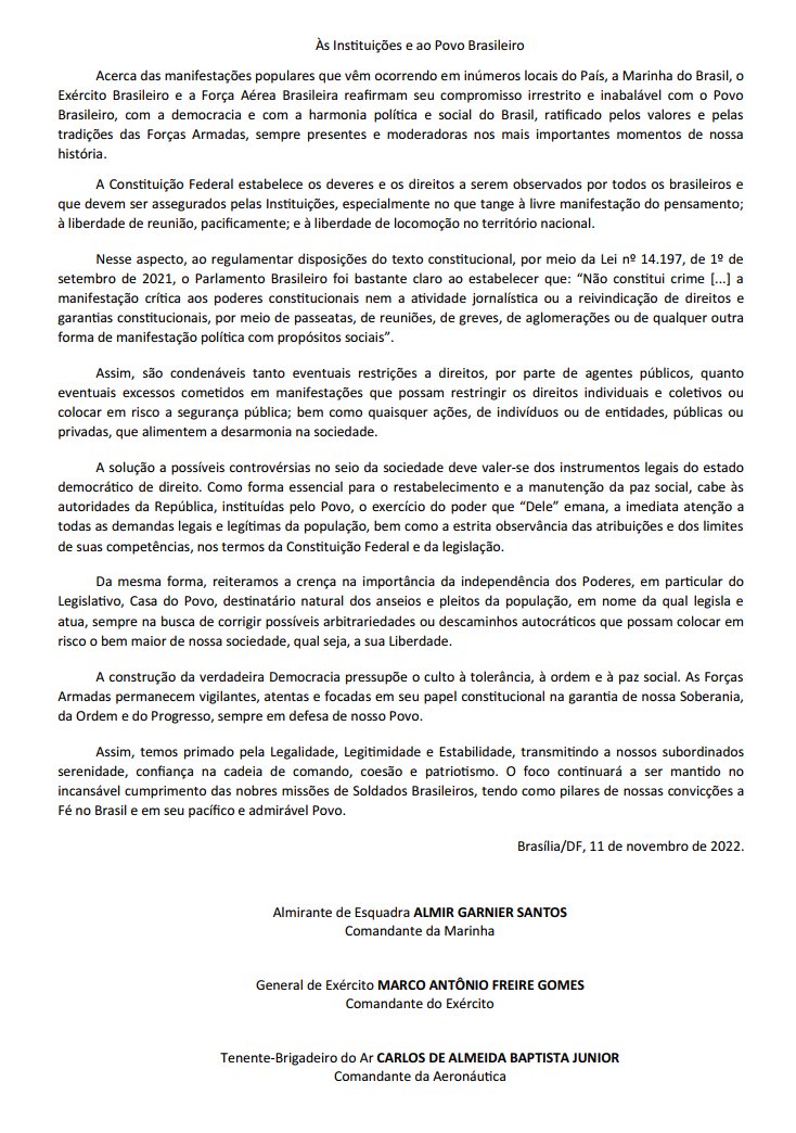 DefesaGovBr's tweet image. Leia na íntegra: