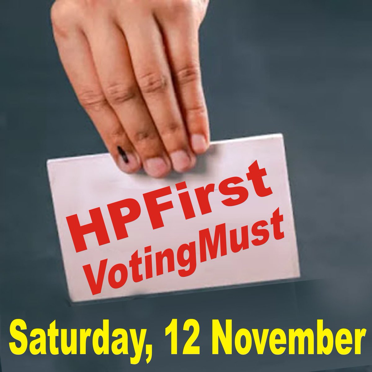 vskhimachal's tweet image. Your Vote Matters! It matters for the future of Devbhoomi Himachal Pradesh. So, remember on 12th November - #HPFirstVotingMust