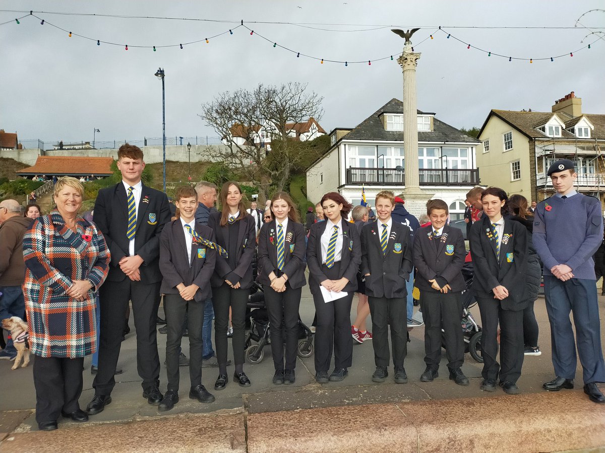 FXS_School's tweet photo. Our students were fantastic ambassadors this morning representing our school at the Town Remembrance Service. They laid wreaths and crosses, and read poetry on behalf of us all.
#LestWeForget https://t.co/aRxi8mOLQ3
