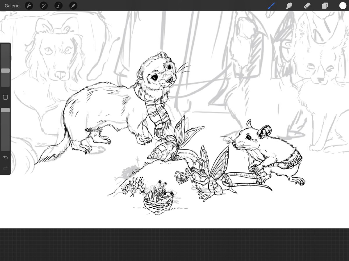 aquulae's tweet photo. My friends as animals? Yes.
.
#aquulae #digitalartist #art #lineart #frett #rat #frog #snag #snail #ferret #sketch https://t.co/1Sw43HhI2n