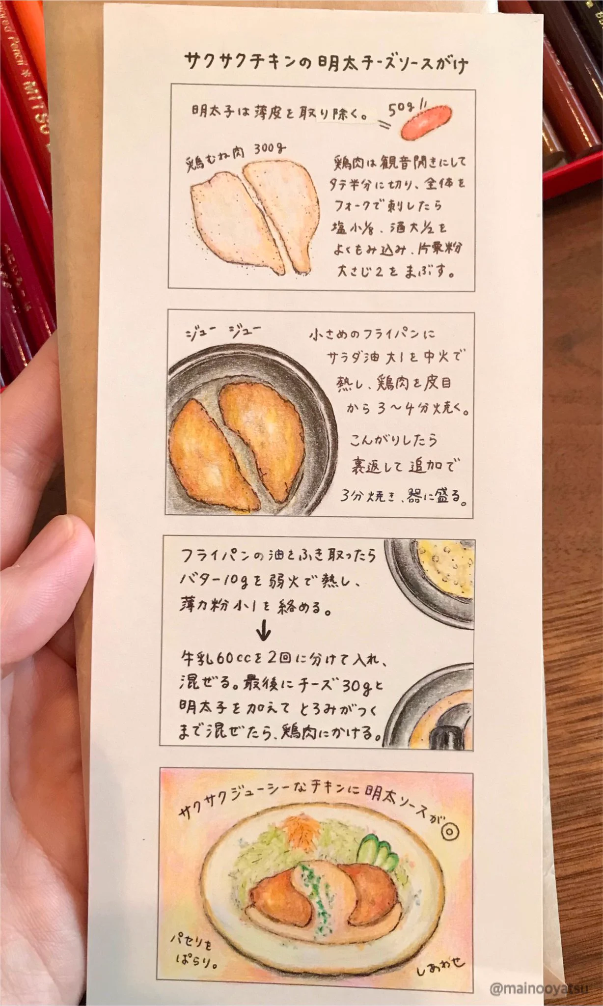 明太子などから作る特製ソースがよく合いそう！「鶏むね肉」を使った、とっても美味しそうな料理のレシピ！