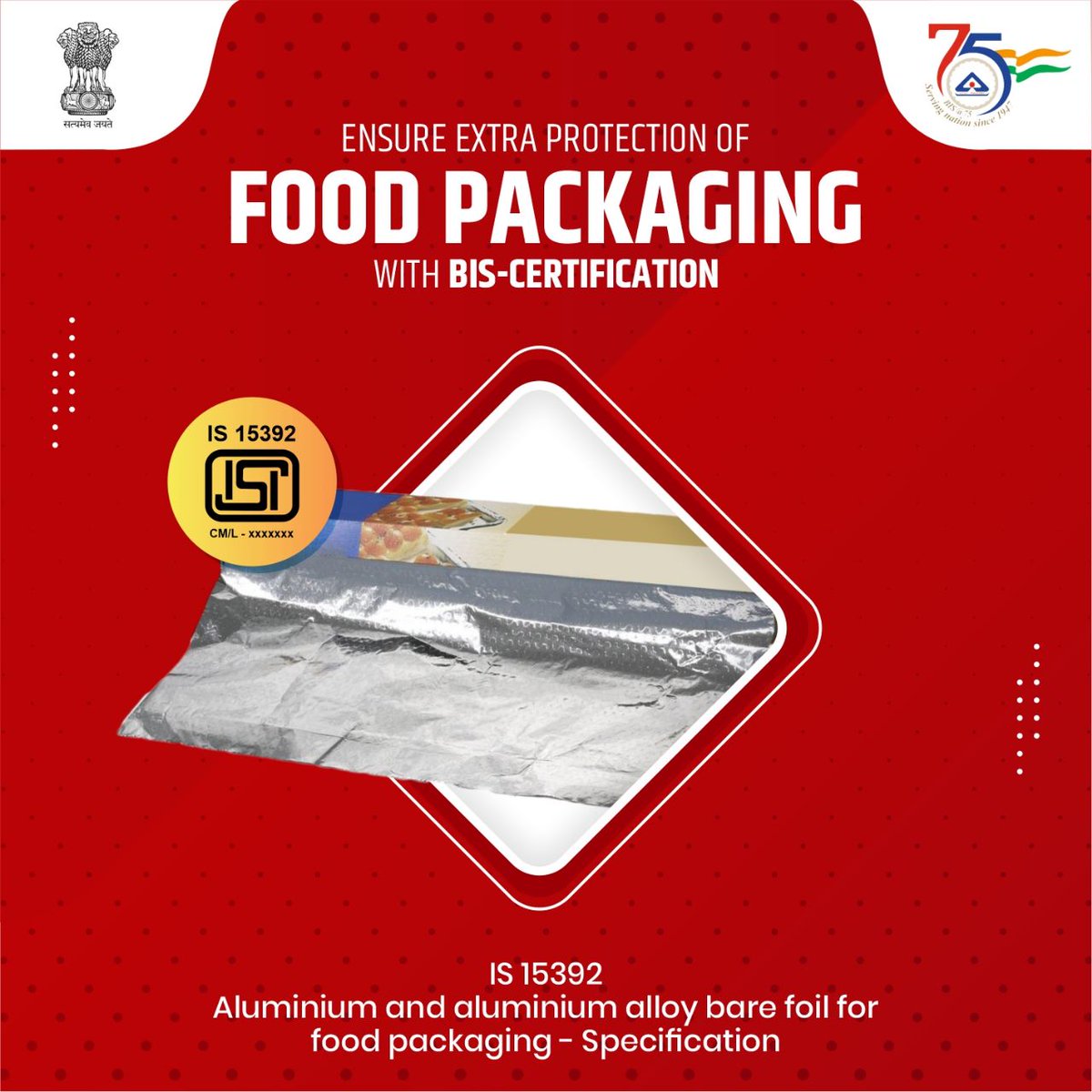 BIS on Twitter "Ensure your food's protection with ISImarked food packaging. BIS has