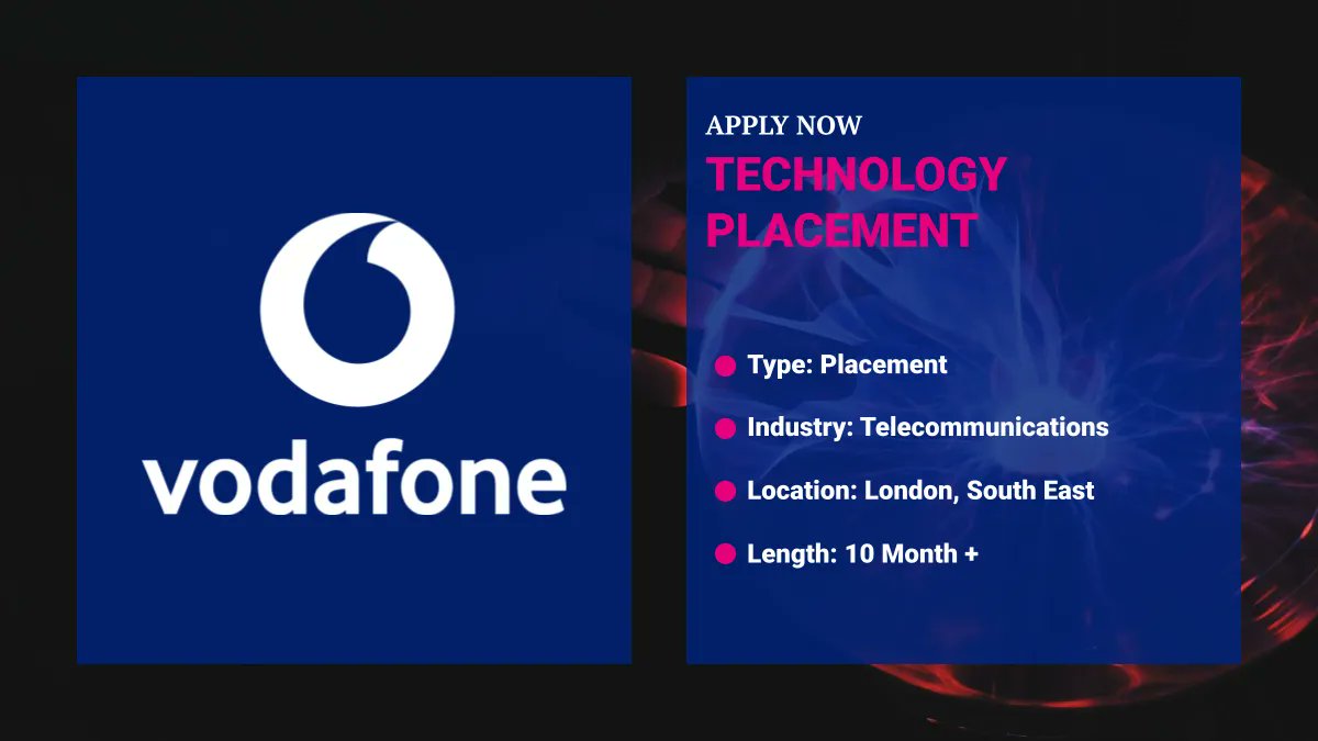 🚨 2 days remaining to apply 🚨 This Technology Placement at @VodafoneUK will empower you to make a real life impact on their customers through your work. What are you waiting for? Apply now ---> buff.ly/3fUSs2A