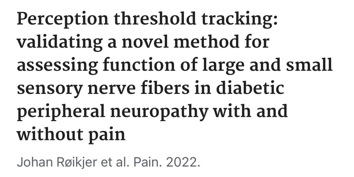 NielsEjskjaer's tweet photo. Thx you @NeuroDiab for highlighting our 3rd #MEDONproject publication.
We report on a novel clinical #Diabetes #Neuropathy test: “Perception Threshold Tracking”, huge unmet needs for early detection
🔹https://t.co/CeEztTAL8b
- #StenoNord #SDCN @AalborgUH @AAUsund #NeuroScienceAAU https://t.co/KRrnuVHlOc