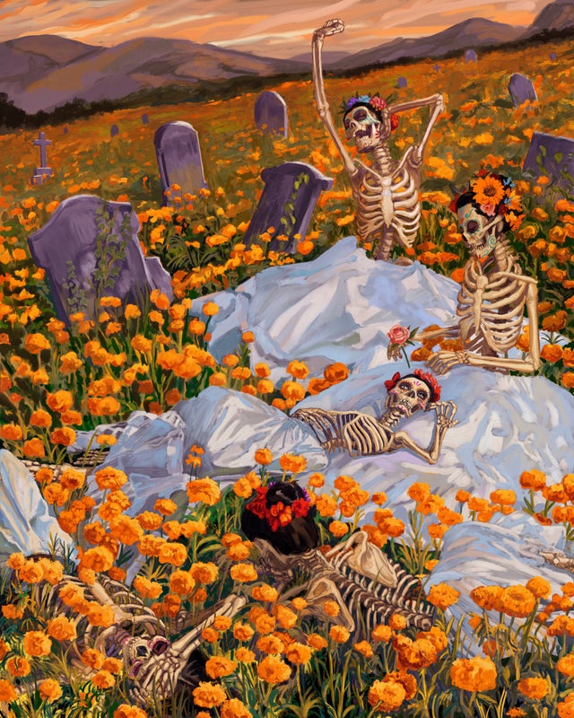 deathbyhibachi's tweet image. Catrinas en el Camposanto

#Art by Adrián Ibarra Lugo