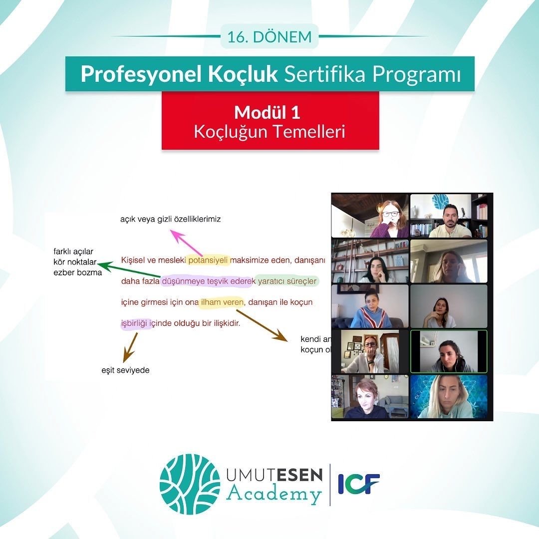 Yine harika bir grubun ve müthiş koçların yola çıktığını müjdelemekten mutluluk duyuyoruz! 💎

16. Dönemimiz 1. modül eğitimlerini başarıyla tamamladılar 🎯👏🏻
#icf #profesyonelkocluk