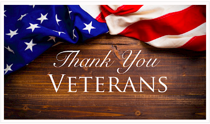 With respect, honor, and gratitude...
THANK YOU VETERANS FOR YOUR SERVICE!
