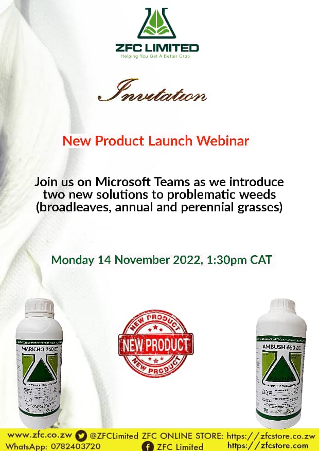 Make a date with ZFC Limited for our New Product Launch  Webinar on Microsoft Teams this Monday 14 November 2022 at 1:30pm  CAT.

Pre download Microsoft teams application to avoid delays when the Webinar starts. 
Click on the link to join
eur05.safelinks.protection.outlook.com/ap/t-59584e83/…