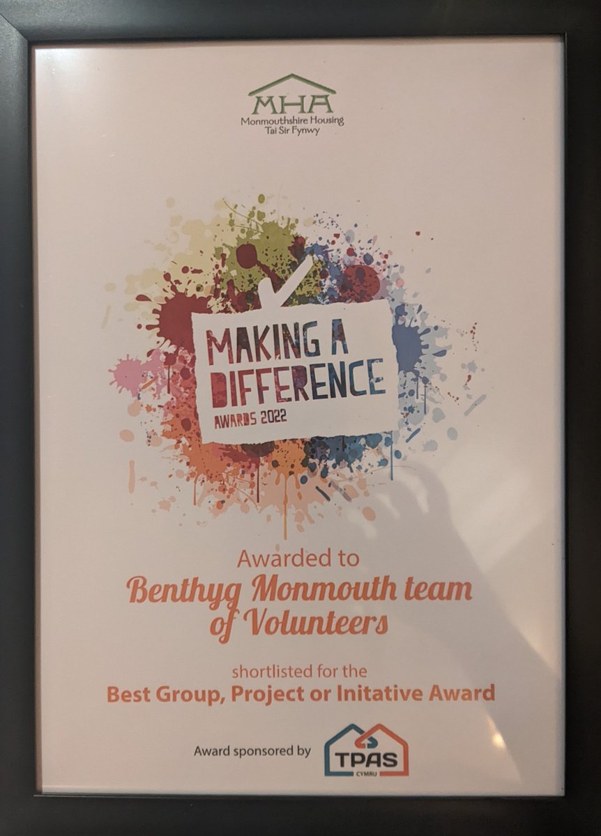 We are thrilled to announce that the amazing team of volunteers at the Monmouth Benthyg "Library of Things" were runners up at the MHA Making a Difference Awards which were held last night! Many, many congratulations to a fantastic team. <a href="/bridges_centre/">Bridges Centre</a> <a href="/benthyg/">Benthyg Cymru</a> <a href="/Mon_Housing/">Monmouthshire Housing Association (MHA)</a>