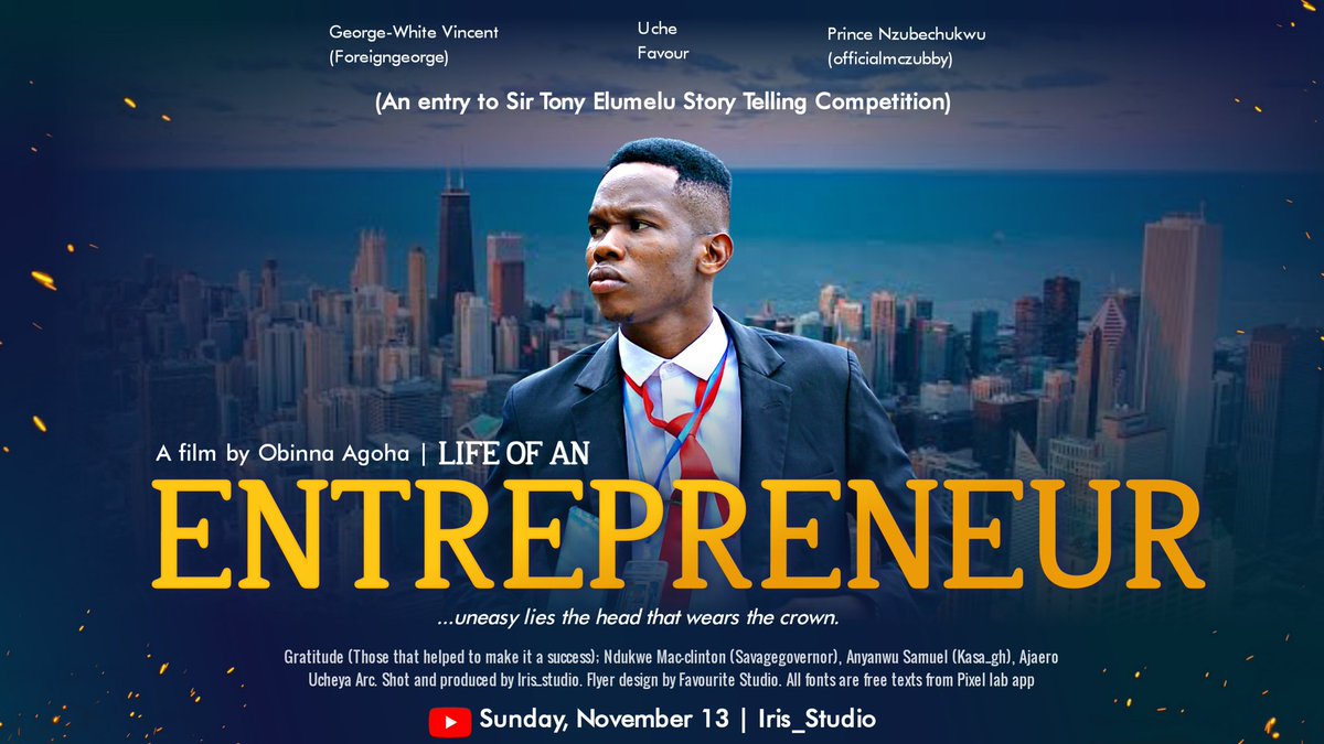 MayorRisz's tweet photo. OFFICIAL FLYER..

Sir @TonyOElumelu thanks for the opportunity and motivation to do this. @TonyElumeluFDN
@elonmusk
#Entrepreneur #film #fight #live https://t.co/9afvi0Or0h