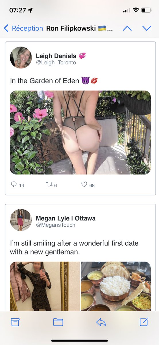 MaeDrolet's tweet photo. J’ai reçu QUATRE courriels cette nuit de Twitter pour me proposer du « contenu », voici un petit échantillon 🤢… no wonder qu’Elon « hit all-time high of active users » aujourd’hui ! 🙄 https://t.co/kiqMXQmSrr
