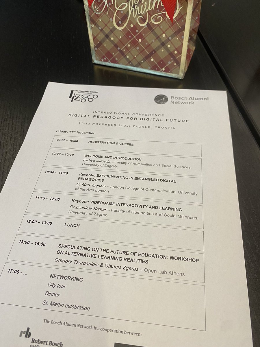 elif_bxl's tweet image. Travelling since 5 a.m., I finally made it to Zagreb! It’s always a pleasure to connect with #BoschAlumniNetwork friends and colleagues! Time to ‘speculate’ on the future of education 👩🏻‍🏫