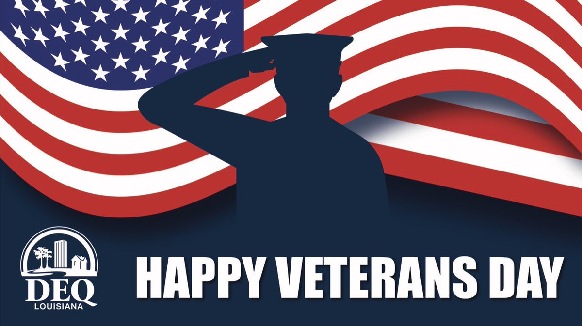 louisiana_deq's tweet photo. Service. It is a gift from those serving to those being served. Today we express our gratitude to those who serve or have served our country in our military. Thank you, veterans.
LDEQ Secretary Dr. Chuck Carr Brown https://t.co/euFSPZfAM7