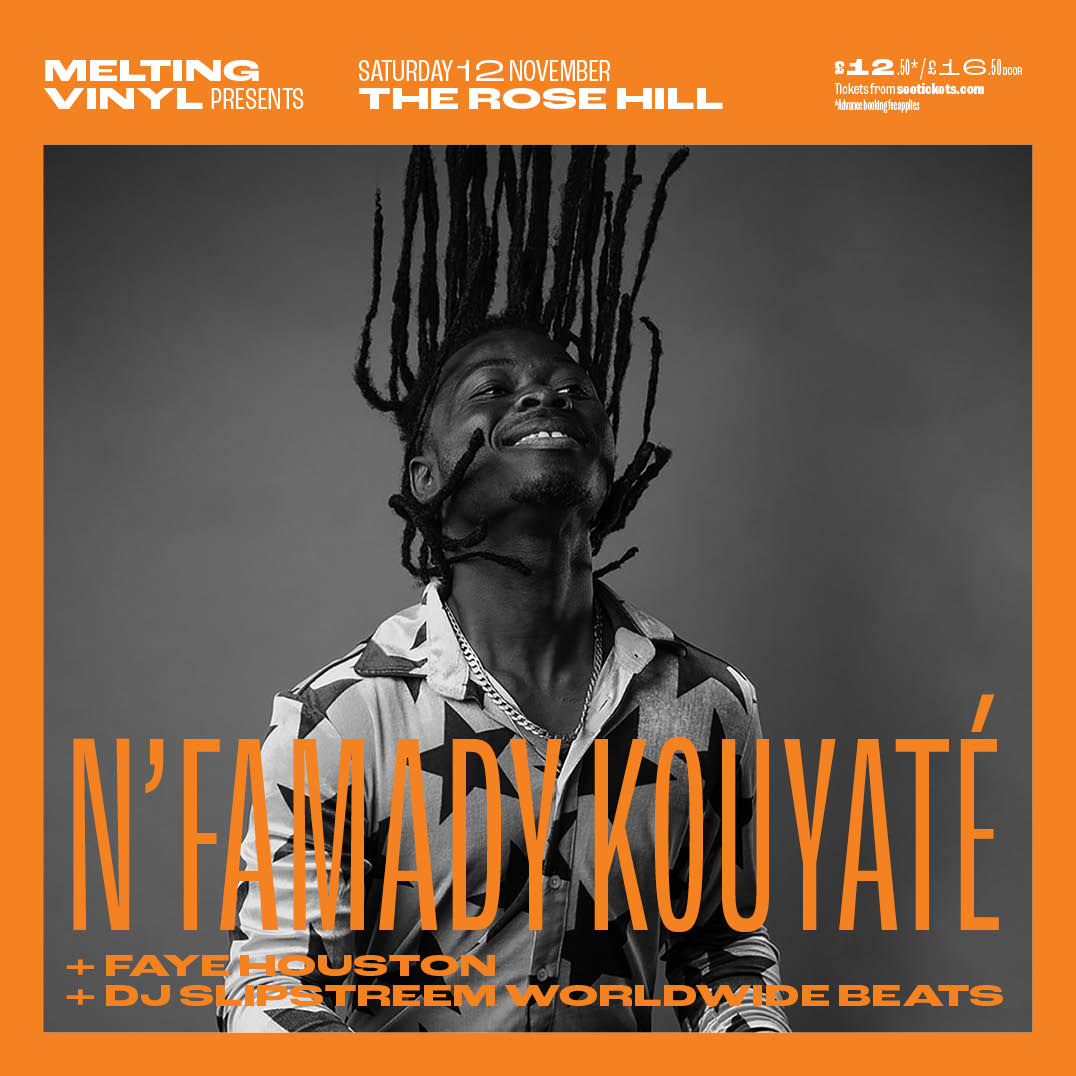 🚨TIMINGS / DJ ANNOUNCEMENT🚨 Tomorrow night we have African percussion master @nfamady_kouyate headlining the @TheRoseHillArts and we're pleased to announce @radioreverb @Slipstreemwwb will be the supporting DJ 🎉 View timings / Radio Show Link / Purchase Ticket link ⬇️