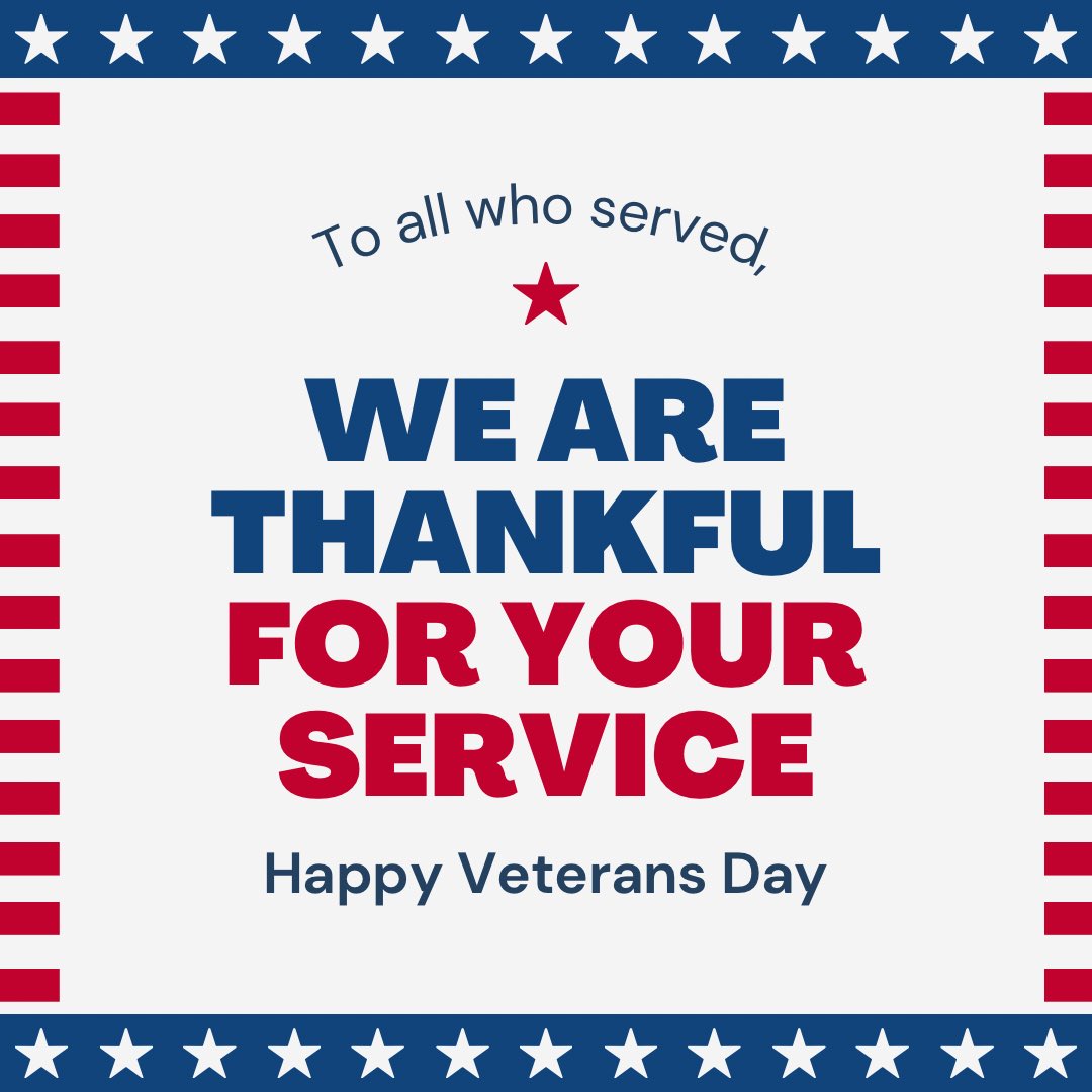 Thank you for your sacrifice, your bravery, and the example you set for us all. #VeteransDay