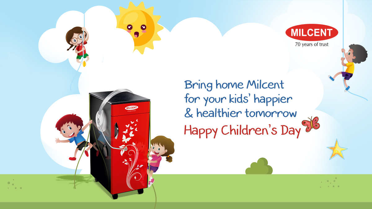 milcent_india's tweet image. On this Children’s Day, bring home a Milcent Domestic Flour Mill with child safety features and nourish your kids with hygienic and fresh foods made from flour ground in a Milcent Domestic Flour Mill.
#Milcent #DomesticFlourMill #HappyChildrensDay #ChildSafetyLock #FreshFoods