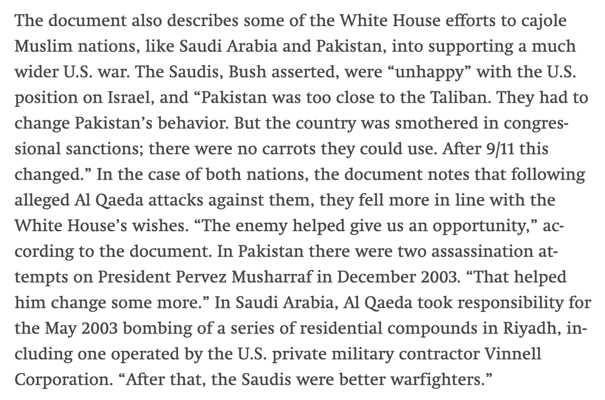 This is a jawdropping read, truly.

- "That helped him change some more."
- "After that, the Saudis were better warfighters."

Why release this doc now?

When Congressmen are yelling at voters &amp; defending their Lockheed donations, it's easy to tell. They think they're invincible.