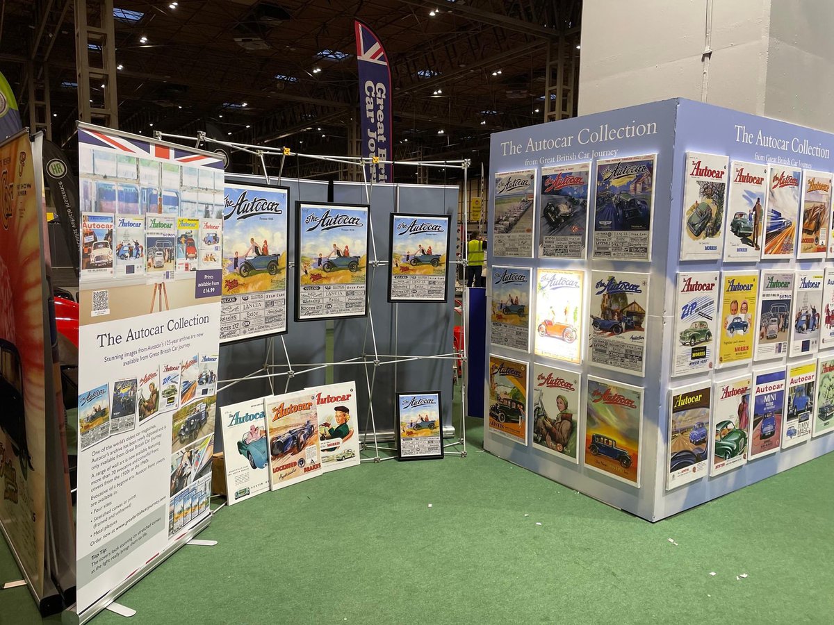 car_british's tweet photo. We're delighted to be at the @ClassicMotorNEC
We've got a display of #Austin7s in celebration of its centenary this year, #JamRoll reunited with Eccles the caravan for the first time since 2019, plus our brand NEW collection of #Autocar covers! https://t.co/6XKuCMvN3A