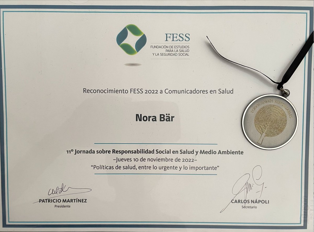 ¡Muchas gracias, <a href="/FundacionFess/">FESS</a>! Un honor que es una responsabilidad