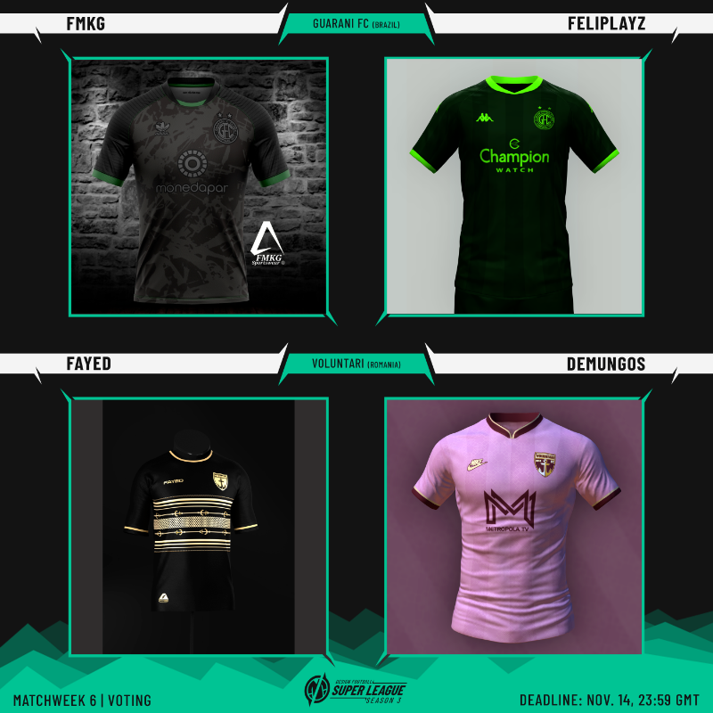 designfootball's tweet photo. Here are voting pages for Matchweek 6 of the DesignFootball Super League - Season 3. Some wonderful concept shirts in there...
#ConceptKit #ConceptShirt #DFSL3
