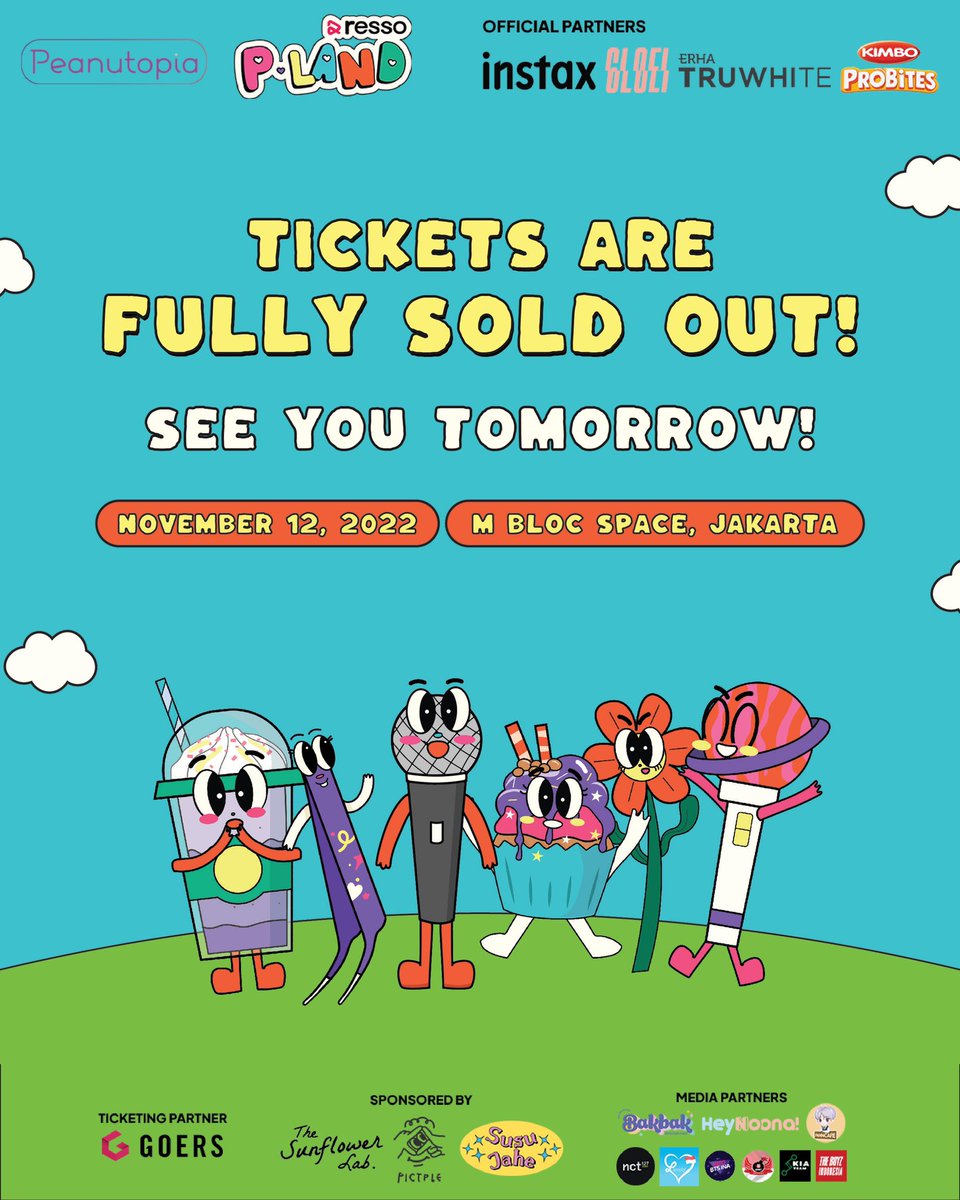 plandartmarket's tweet photo. Thank you so much for the enthusiasm!! Tickets are officially SOLD OUT, therefore NO OTS TICKETS AVAILABLE🙏🏻

See you all tomorrow at P-LAND everyone🥺

🗓 November 12, 2022
⏰ 10:00 - 21:00 WIB
📍 MBLOC Space, Jakarta

#KpopMarket #KpopEvent #KpopIndonesia #KpopCommunity #PLAND https://t.co/qci9bQ2kA2