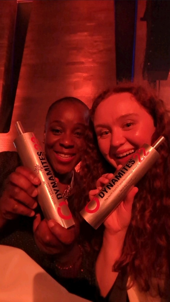 Success4AllCIO's tweet photo. Success4All is thrilled to have been the recipient of 2 #Dynamites22 awards - 'Tech for Good' and the 'Equality, Diversity & Inclusion' awards. ๐
Thank you to our incredible team for all of their hard work & dedication & to all our donors & funders who make it all possible.๐ https://t.co/huM4qDvGW7
