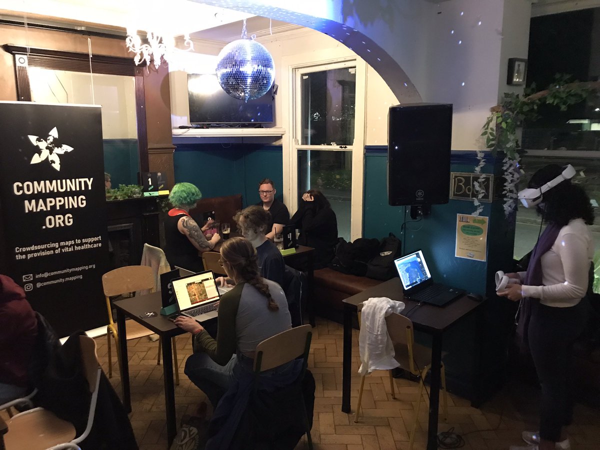 humelearning's tweet photo. Last night we joined @UoM_MCGIS geographers to demonstrate how Google Earth could be explored in a Meta Quest 2 VR headset to support the Community Mapping initiative. Lovely location @Old_Abbey_MSP https://t.co/fNXU7QQlJe