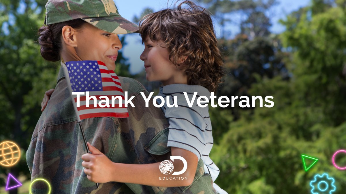 DiscoveryEd's tweet photo. 🇺🇸 Today, we honor all who served in the United States Armed Forces. As part of #VeteransDay, celebrate the many ways people serve their country and their communities with DE resources. https://t.co/KsCnZ8plLG https://t.co/kKQJcMu25H