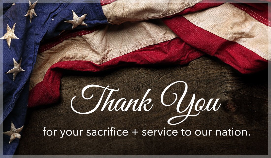 To the brave and talented  men and women who have taken the oath to serve; to you and your families, and to all our veterans — thank you and God Bless!