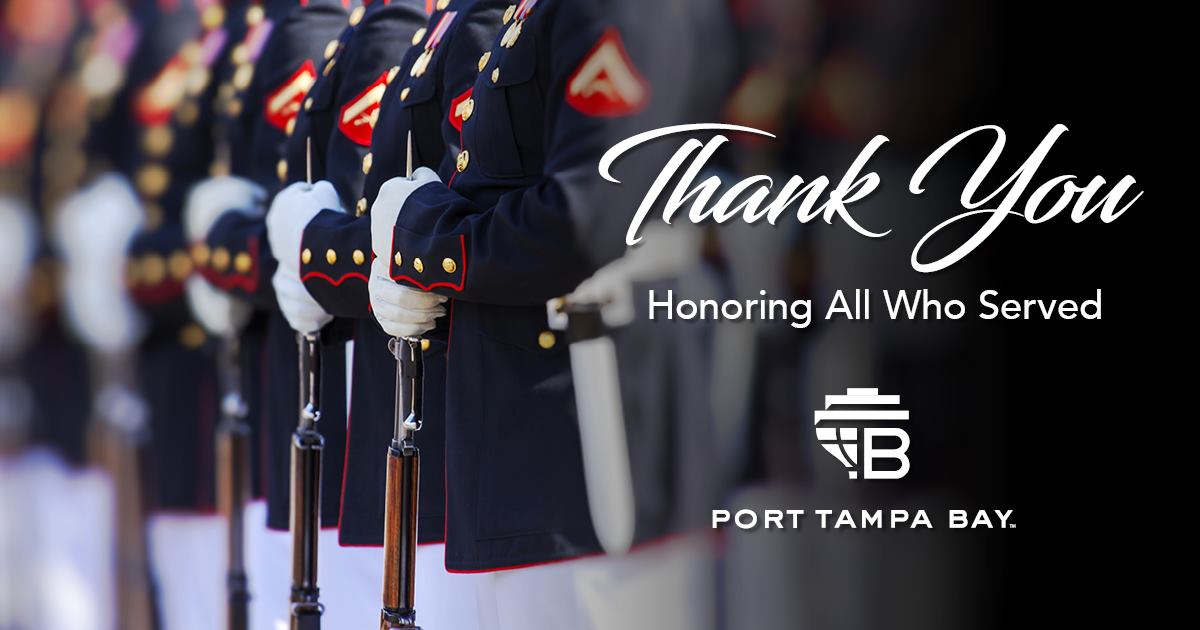 Remembering with pride and honor, Port Tampa Bay would like to thank all those who have served our country. #VeteransDay2022