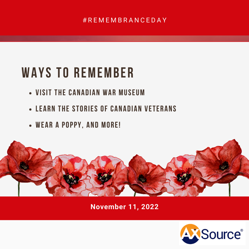 AxSource_Inc's tweet image. How are you spending remembrance day this year? #remembranceday #axsource