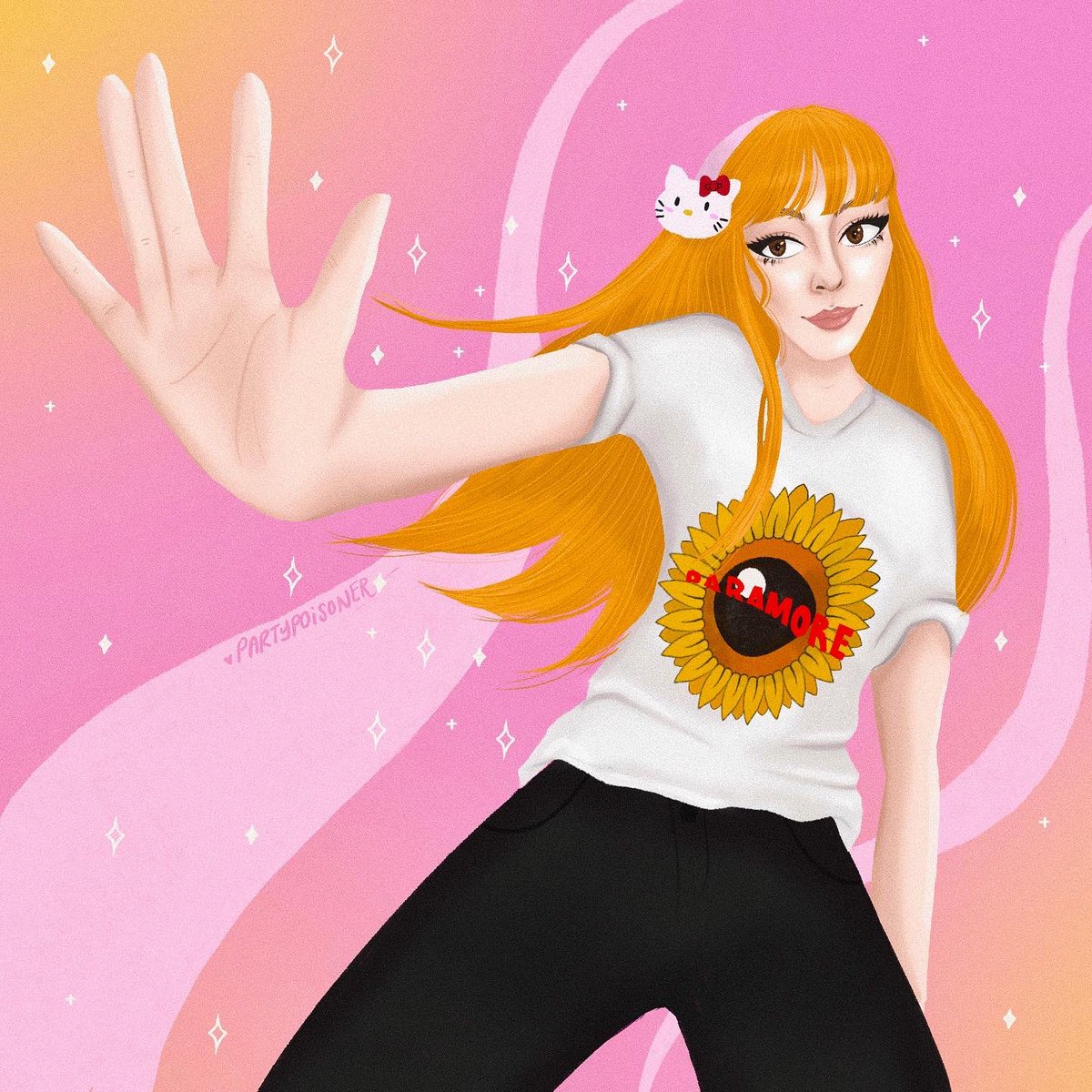 partypoisoner_'s tweet image. paramore is back and thriving, so here is a drawing i did of miss hayley williams a little bit ago 🫶🏻 // #paramore #hayleywilliams #paramoretwt