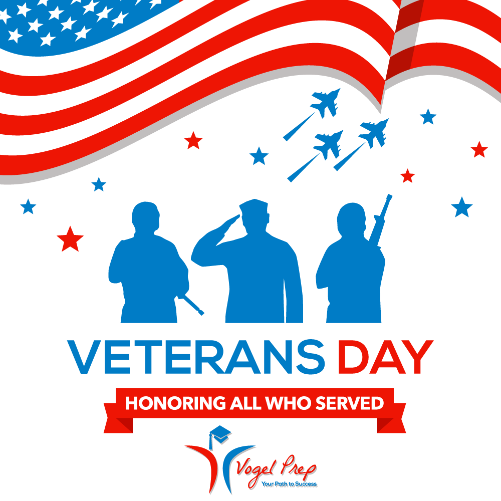 VogelPrep's tweet photo. Happy Veterans Day!

In honor of those that have served we are offering a $100 discount to children and grandchildren of veterans on select ACT and SAT classes.  View the link for details

https://t.co/cgJk147eri https://t.co/RUqBfmV5CF
