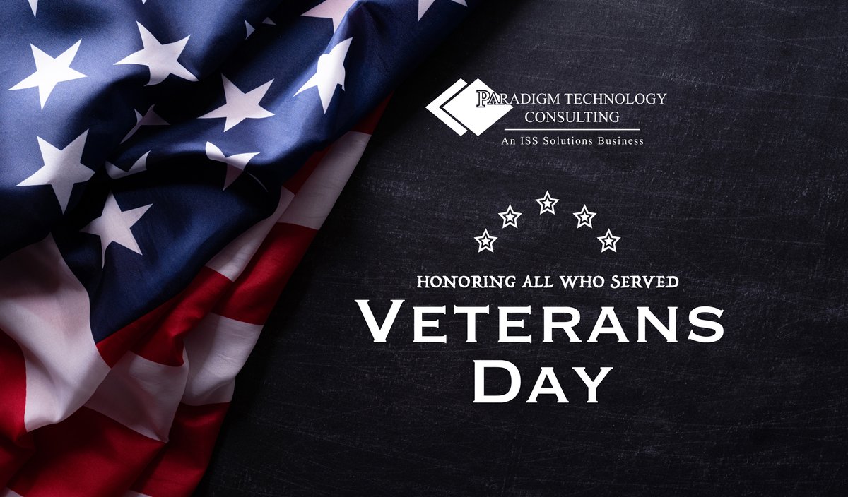 Paradigm_Consul's tweet image. Today we celebrate our veterans who served in the military. Thank you for your service!  #VeteransDay #PTCsolutions