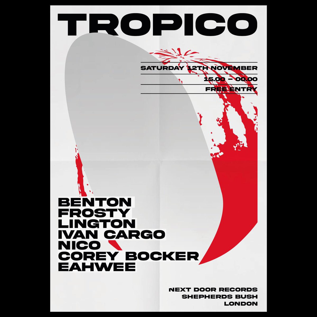 This Saturday LDN 🌊! Free entry event come fruuu 🏃🏻💨