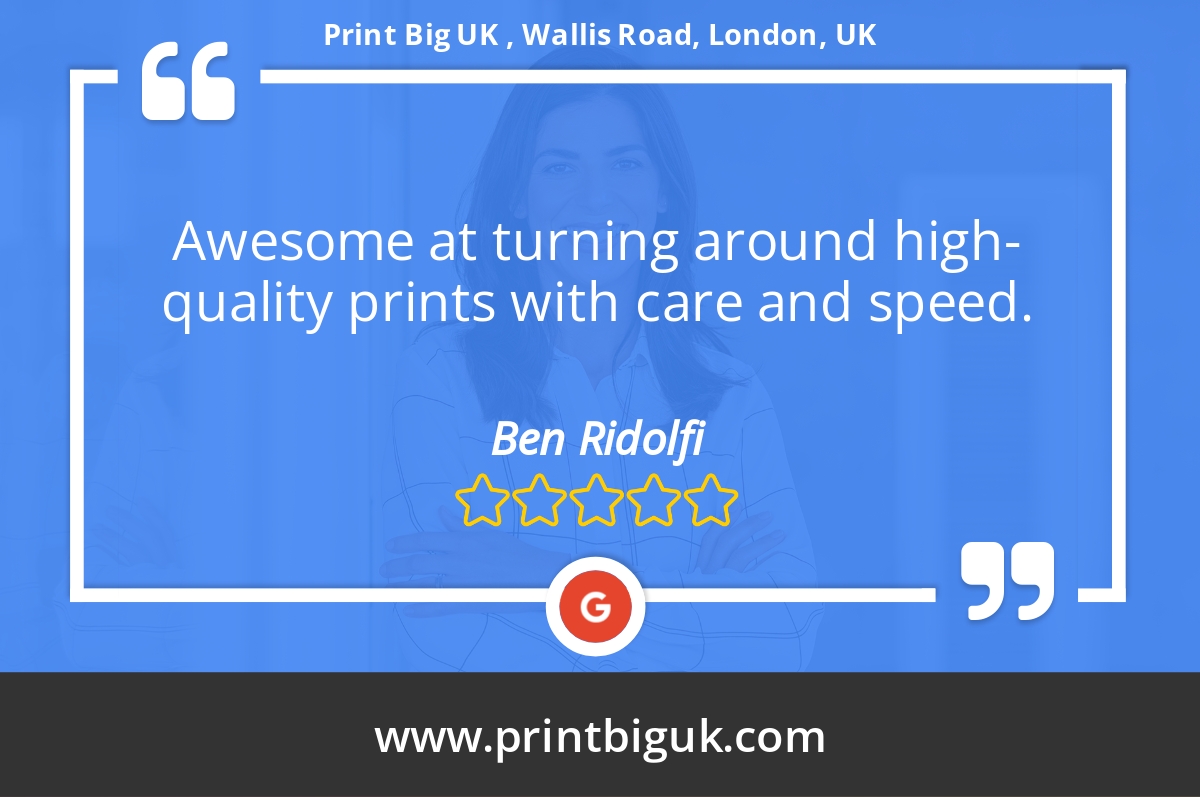 printbiguk's tweet photo. 5 Star: Ben R. "Awesome at turning around high-quality prints with care and speed." https://t.co/J5sghgPx3H https://t.co/UHnGwjcw2D