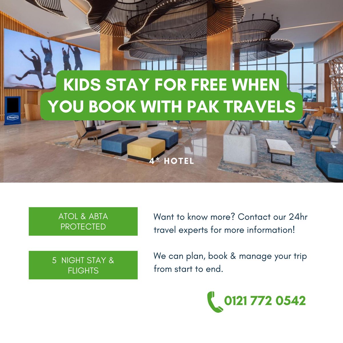 Whisk The Family Away To Dubai With A Stay At Hampton By Hilton Marjan Island For Five Nights For Only £999! 😲

Tag a relative you would love to go on holiday with.

#paktravels #travelagent #packageholidays #holidaydeals #wheretogonext #hiltonhotel #ihghotel