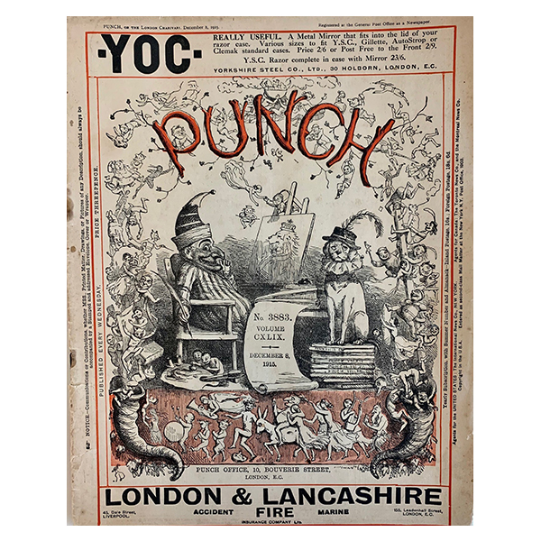 LibraryArchives's tweet photo. We were honoured to acquire a copy of the Dec. 8, 1915, edition of Punch magazine with the first printing of John McCrae’s poem “In Flanders Fields”! 

This magazine and poem remind us all of the importance of memory and the price of peace. #CanadaRemembers https://t.co/o5S3V4oOMj
